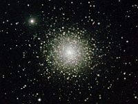 M15  Globular Cluster in Pegasus. Taken at home on 08/01/05. Meade LX200 GPS 8" scope, DSI-C camera, alt/az mount. 10 seconds/image, total time 60 minutes.