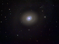 M94  Starburst galaxy in Canes Venatici. Taken at home on 04/25/08.  Meade RCX400 10" scope, ST-10XME camera. 300 seconds/frame for L and Ha, 120 seconds/frame for RGB.  Total time 205 minutes (LRGBHa = 120:20:20:20:25),.