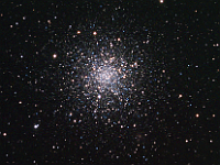 M12  Globular Cluster in Ophiuchus. Taken at home on 07/25/08. Meade RCX400 10" scope, SBIG ST-10XME camera. 60 seconds/image, total time 73 minutes (LRGB=37:12:12:12).