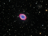 M57  Ring Nebula. Taken at home on 08/19/07.  RCX400 10" scope, DSI-Pro II camera.  60 seconds/image, total time 122 minutes (LRGB=60:17:15:30).