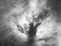NGC 2024  Flame Nebula. Taken at home on 02/14/06. Meade RCX400 10" scope, DSI-Pro camera, H-Alpha filter. 60 seconds/frame, total time 81 minutes.