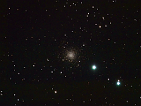 NGC 2419  The Intergalactic Wander, a cluster that's really a very remote member of the Milky Way galaxy. Taken at home on 12/30/08. Meade  RCX400 10" scope, ST-10XME camera.  60 seconds/frame, total time 76 minutes (LRGB=37:14:13:12).